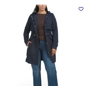 Women's Navy Hooded rain jacket L